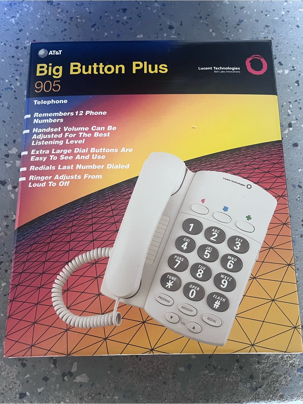 Big Button Plus 905 White Telephone (Great For Pretend ClassRoom Play)